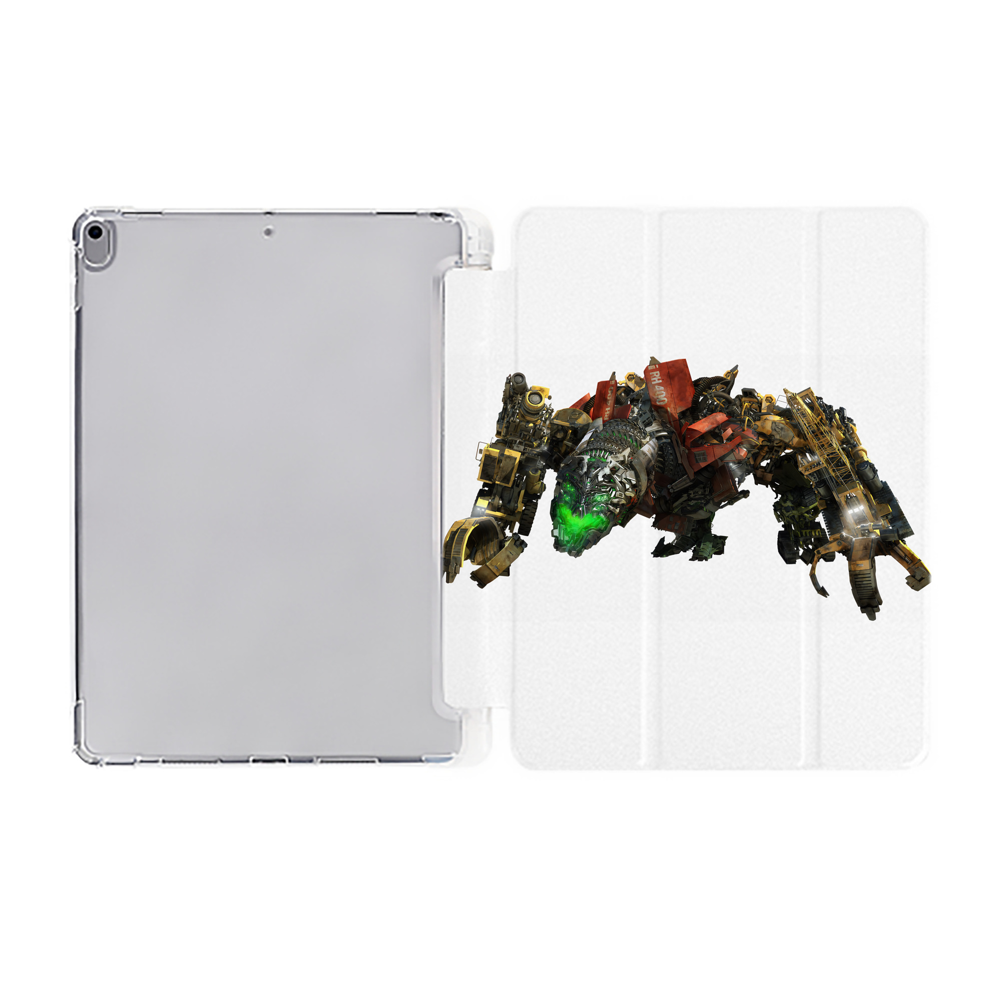 （画像用） Transformers トランスフォーマー IPad ケース ペン収納付き 三つ折りスタンド PUレザー×シリコン 対応機種9.5/10.5/10.9インチ
